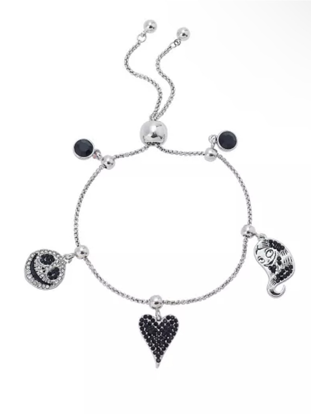 Nightmare Before Christmas Charm Bracelet Jack and Sally